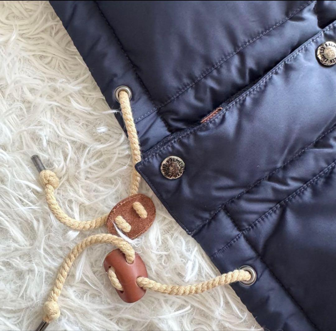 ポロラルフローレン　ダウンベスト　ポニー刺繍　2way フード　ネイビー　M