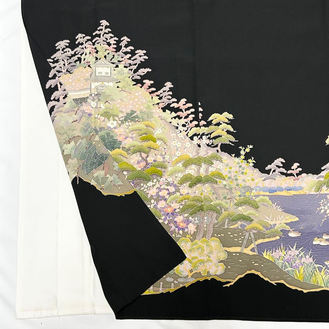 【625】加賀友禅作家「北田弓子」落款入り 黒留袖