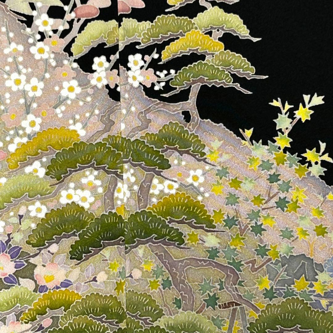 【625】加賀友禅作家「北田弓子」落款入り 黒留袖