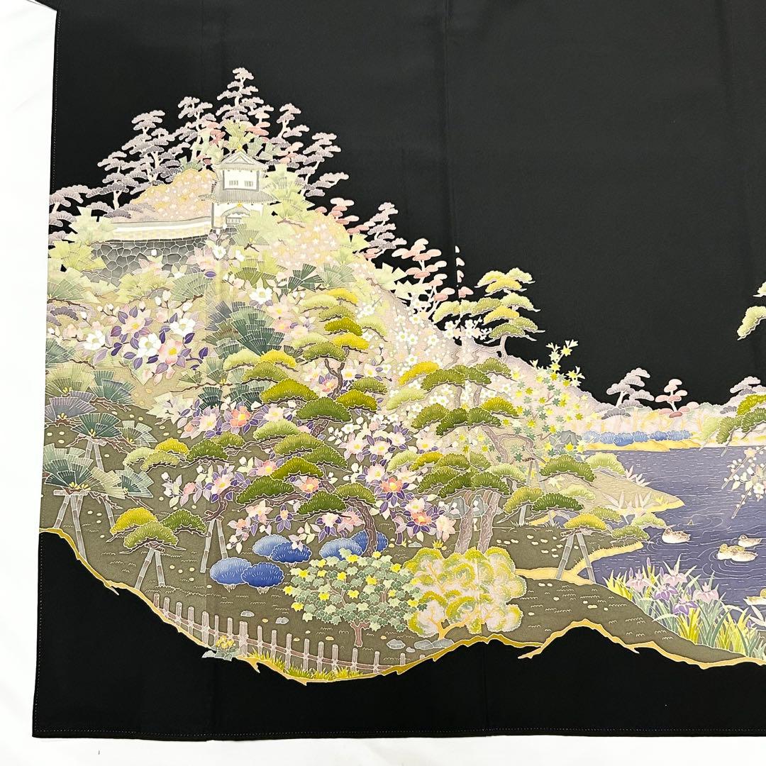 【625】加賀友禅作家「北田弓子」落款入り 黒留袖