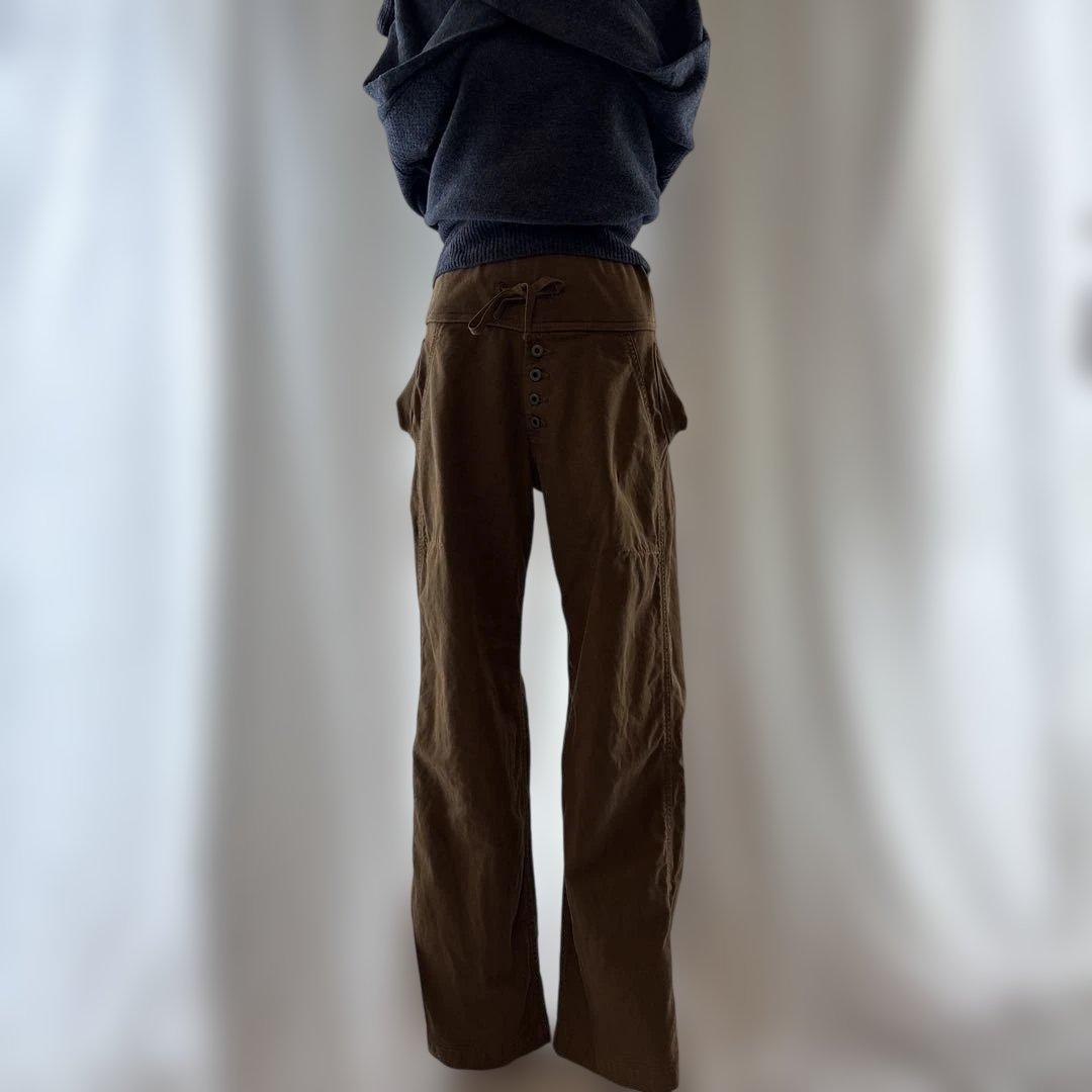 KAPITALヌーベルパンツ ブラウン ワークパンツ ボタン付き　 size０