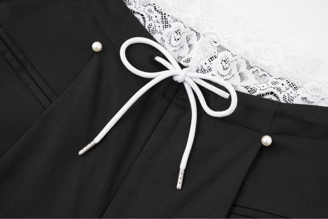 ANDWANG Pearl dot nylon pants パール パンツ