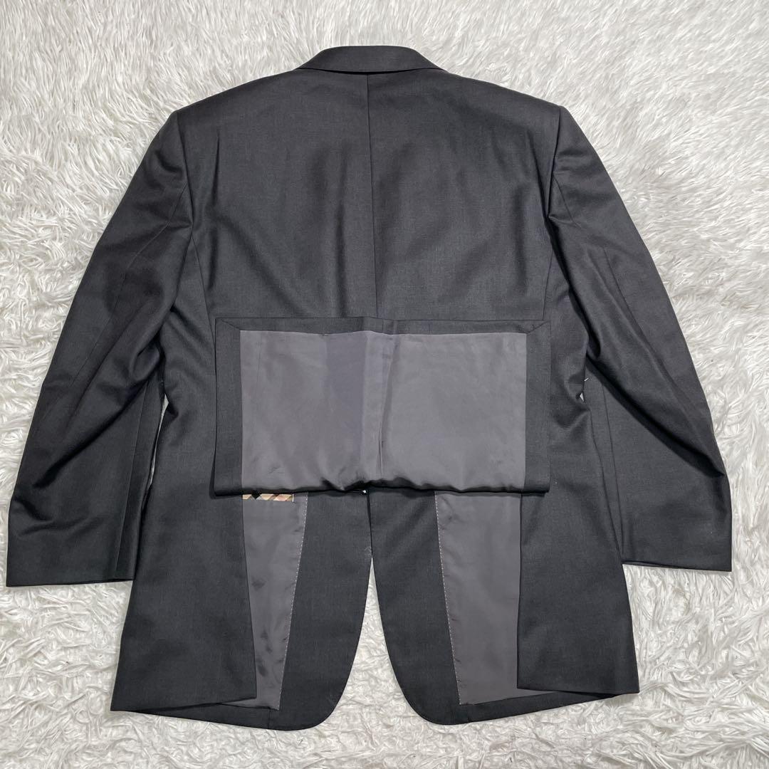 極美品　DAKS スーツ　セットアップ　3ピース　ベスト　グレー　XL