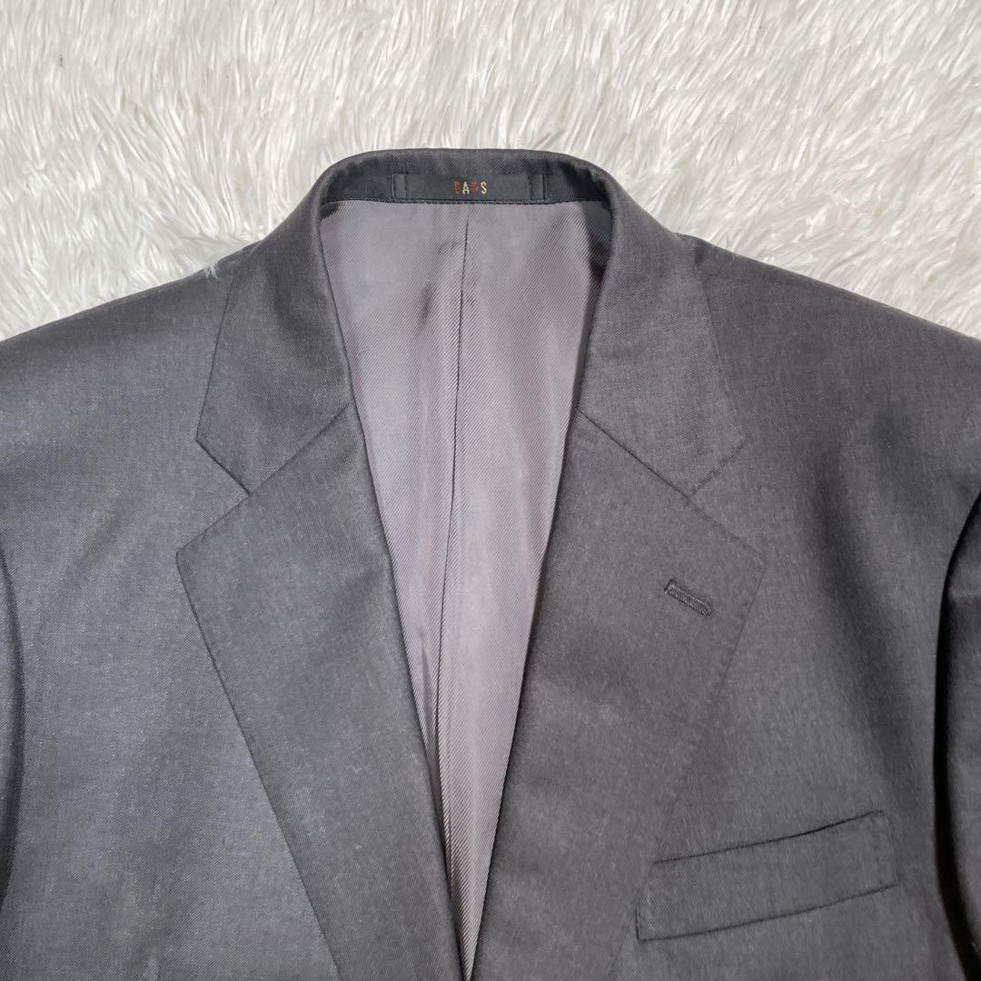 極美品　DAKS スーツ　セットアップ　3ピース　ベスト　グレー　XL
