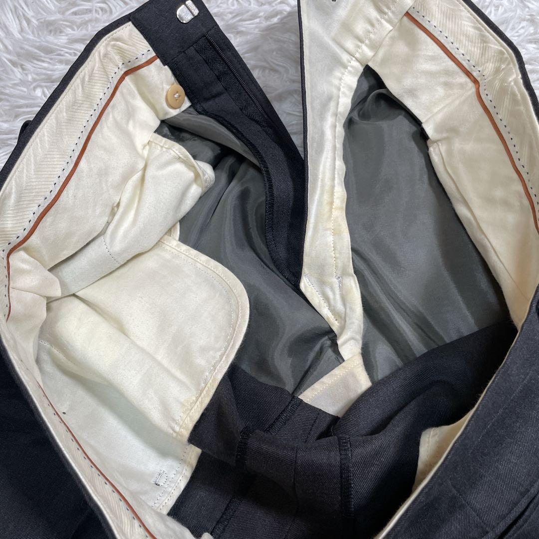 極美品　DAKS スーツ　セットアップ　3ピース　ベスト　グレー　XL