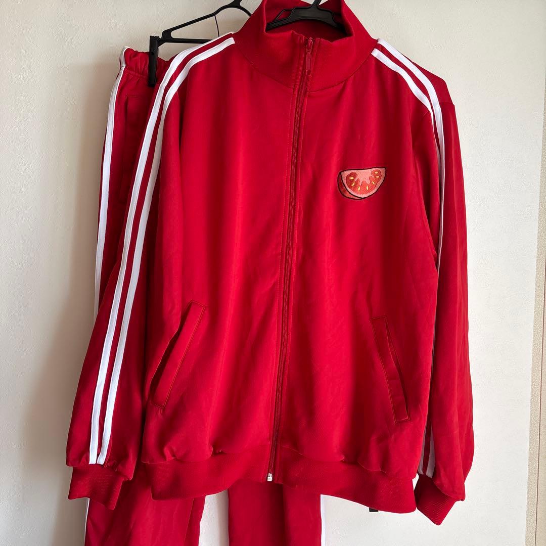 プニュズ　ジャージ上下サイズ2　赤色　緑色