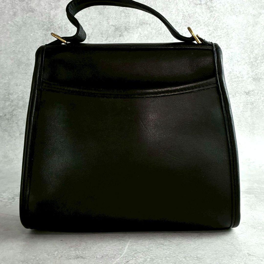 極美品 オールドコーチ レジナ 2way ショルダーバッグ ターンロック 黒