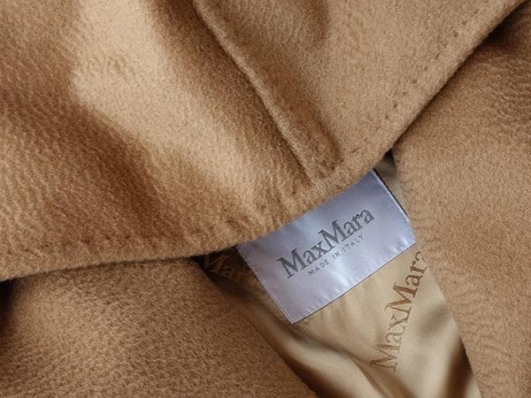 2023AW■マックスマーラピュアキャメル100％リアルトフーデットコート■42