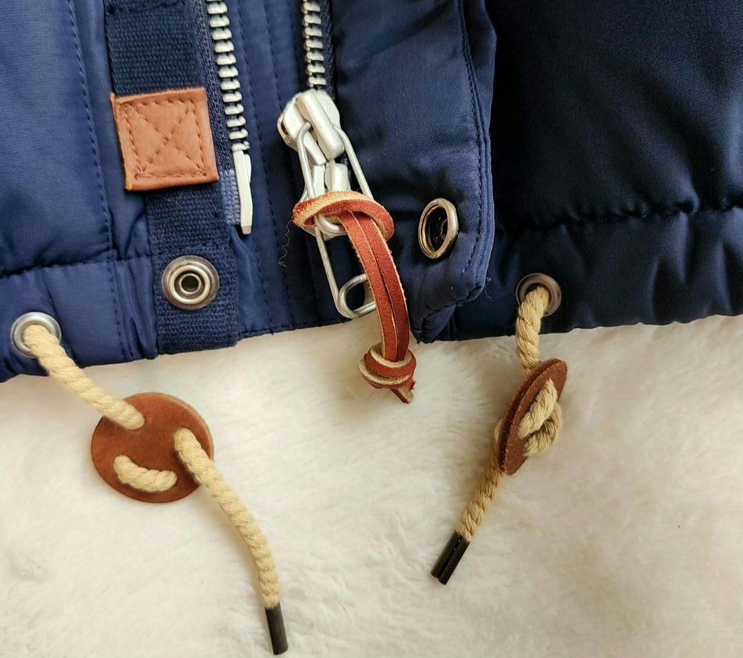 ベ*ん様 美品✨ポロラルフローレン　ダウンベスト　フード　肉厚　ポニー刺繍　紺