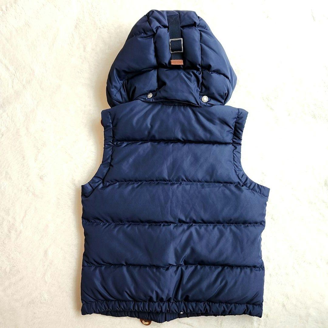 ベ*ん様 美品✨ポロラルフローレン　ダウンベスト　フード　肉厚　ポニー刺繍　紺