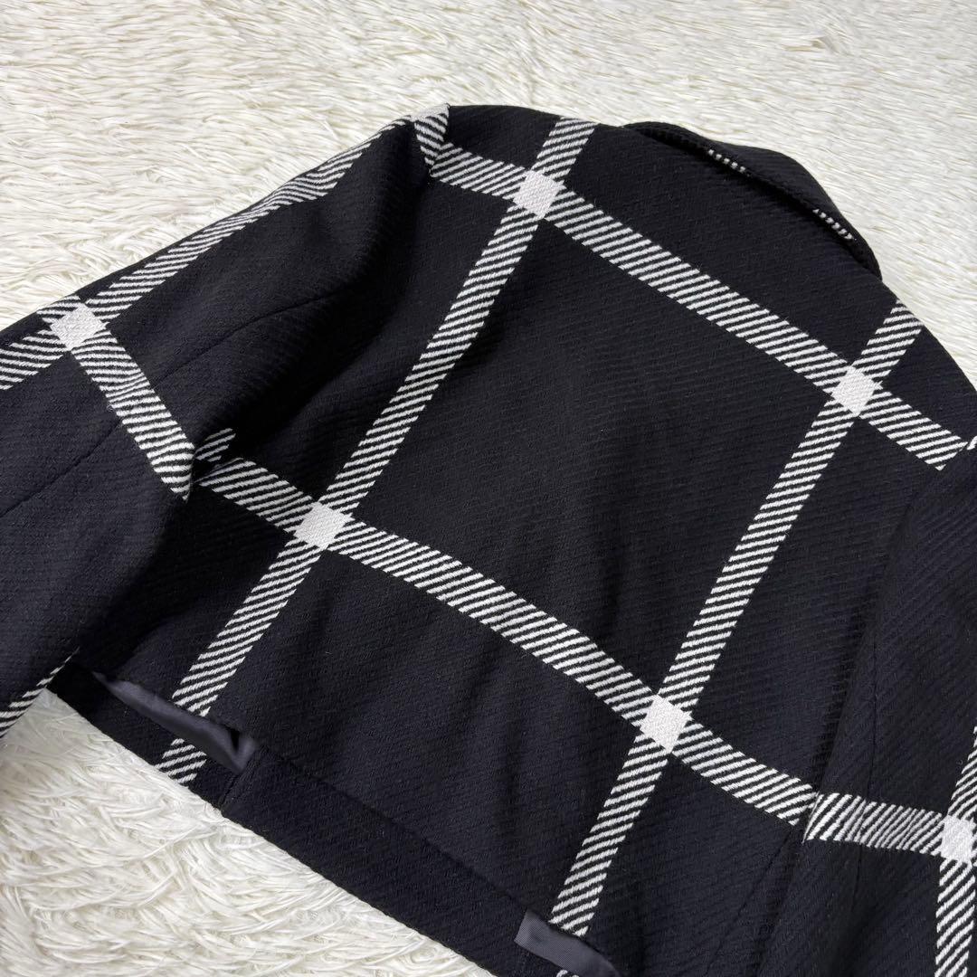 shéller シェリエ 2023 チェックコート ジャケット クロップド丈