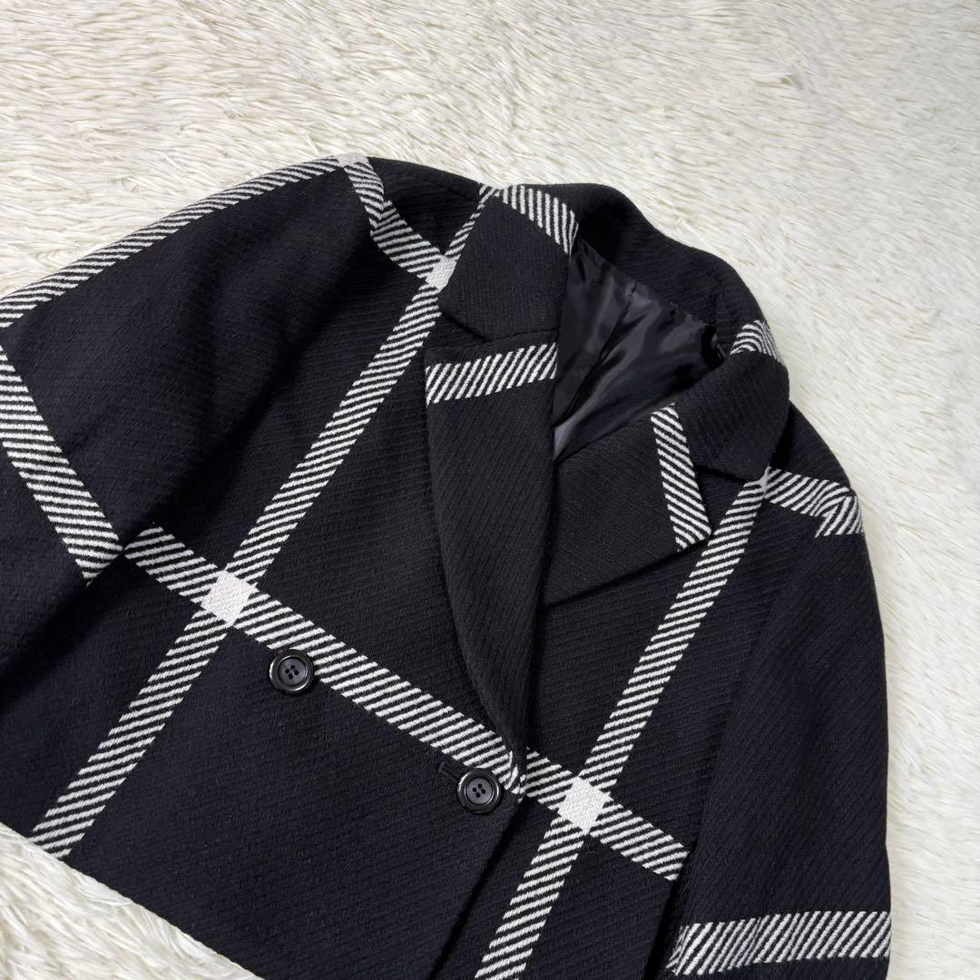 shéller シェリエ 2023 チェックコート ジャケット クロップド丈