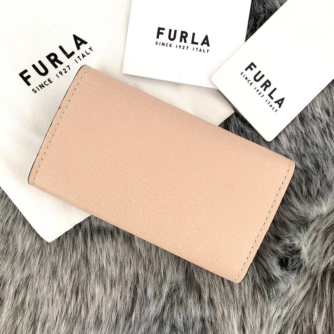 新品☆FURLA フルラ ベージュ レザー キーケース