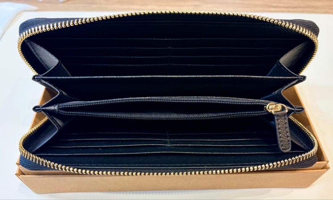 COACH コーチ　ブラック 長財布　f53834
