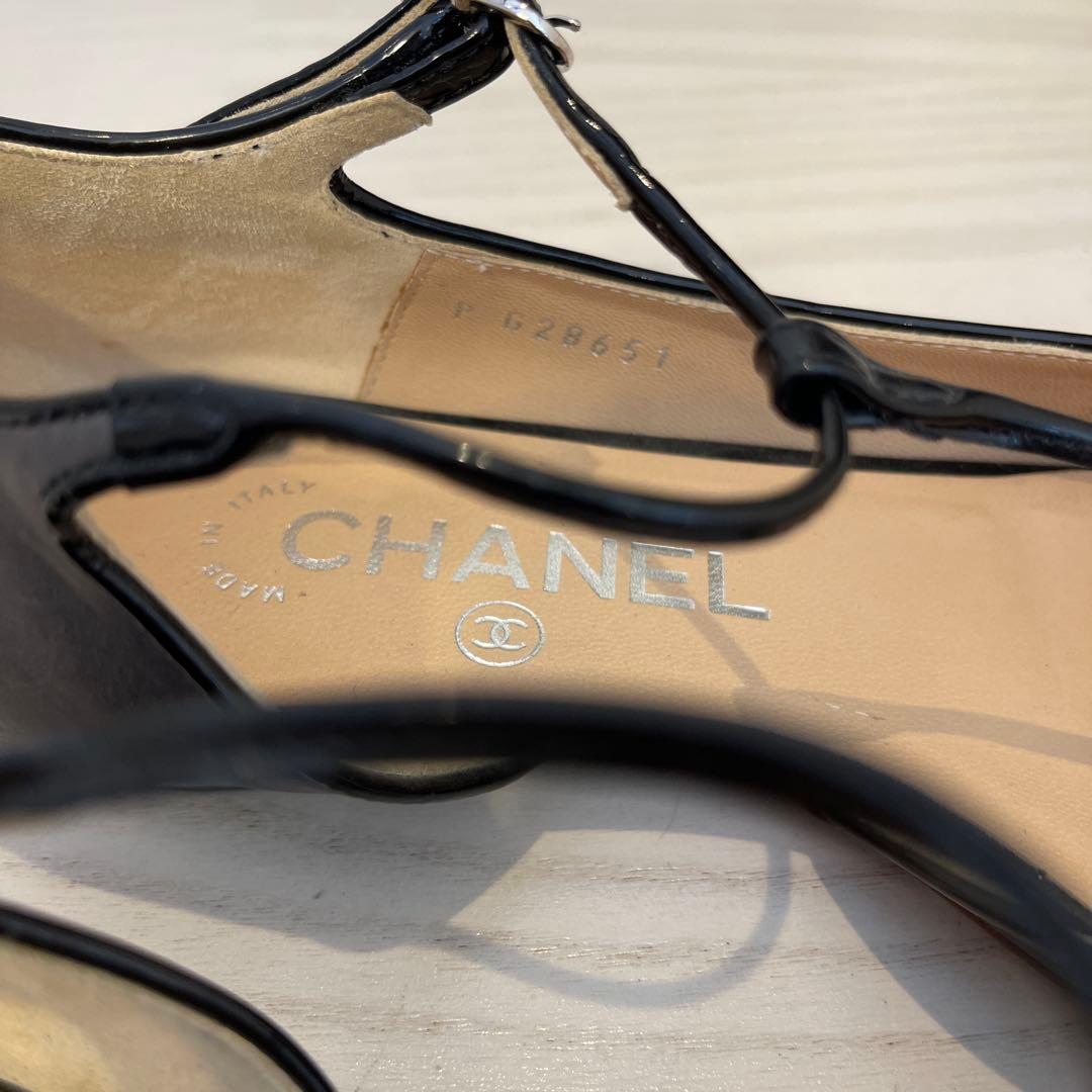 シャネル CHANEL G28651 フラットシューズ　35 1/2C