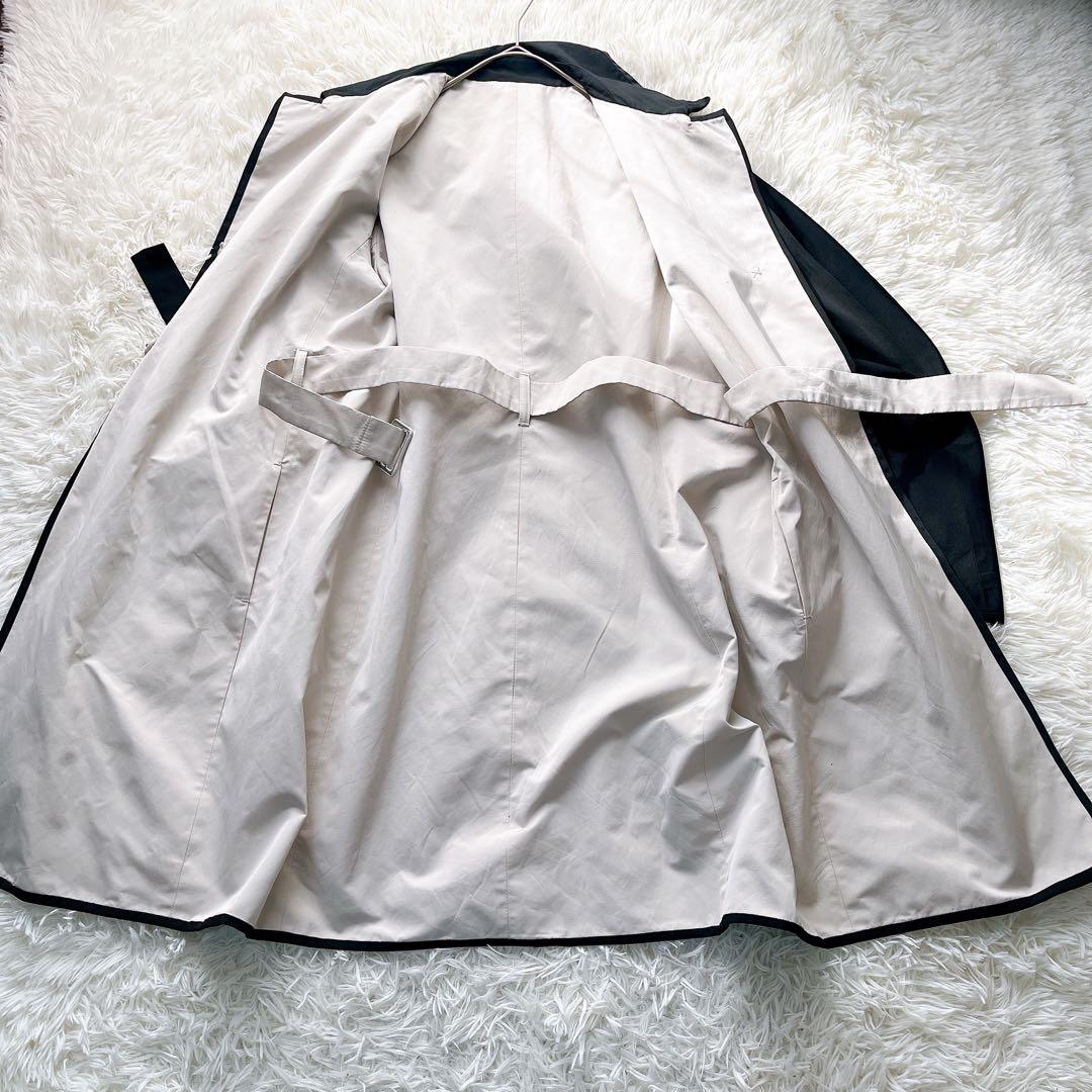 【美品】マックスマーラ ロングコート リバーシブル ベルト付き ビジュー XL