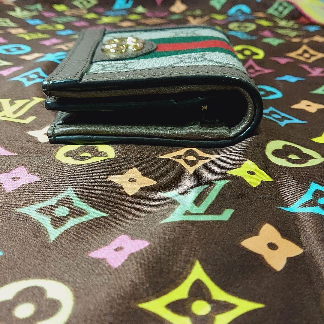 グッチ GGマーモント シェリーライン 二つ折り財布