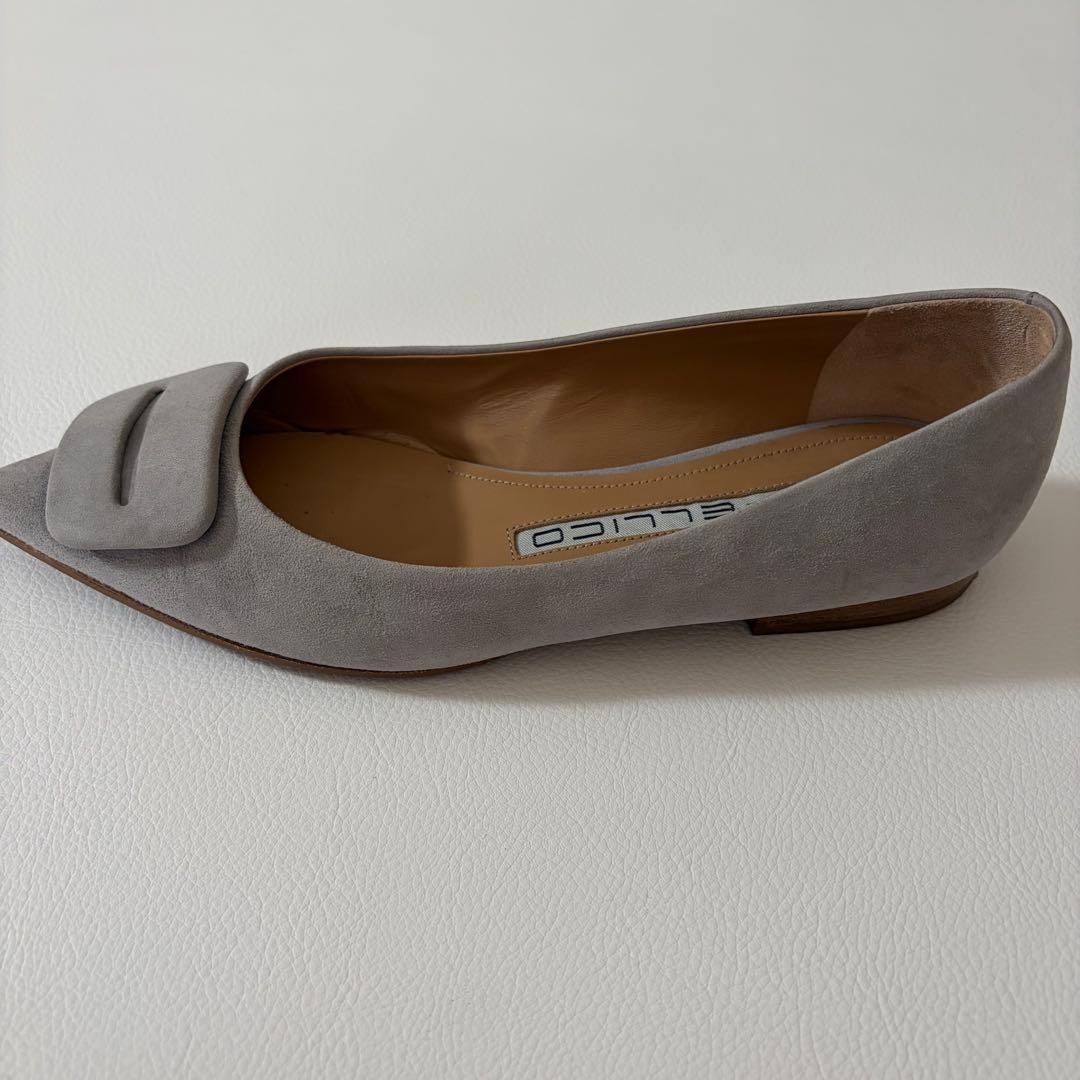 美品　ペリーコ　アネッリ　フィビア　スエード　フラット　パンプス