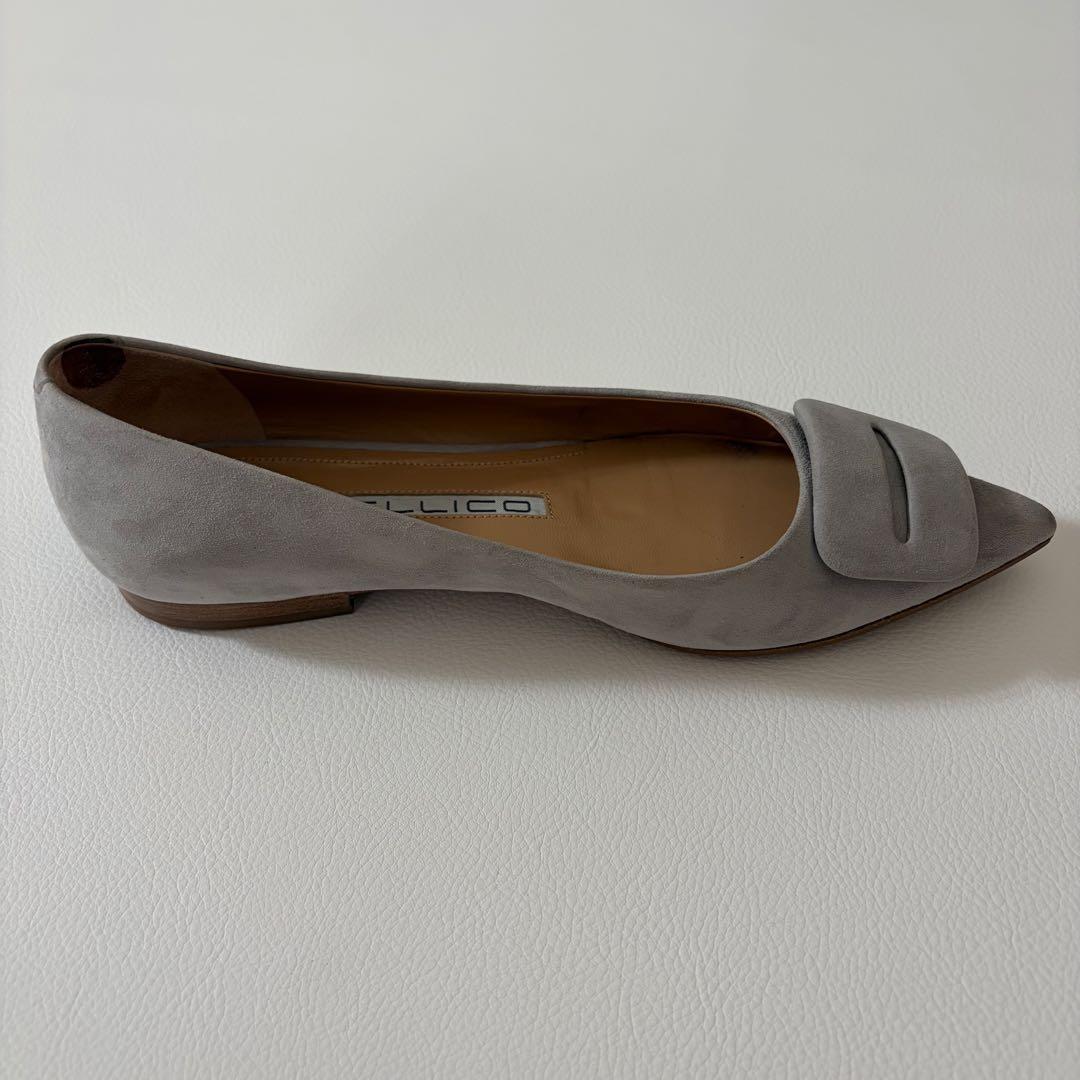 美品　ペリーコ　アネッリ　フィビア　スエード　フラット　パンプス