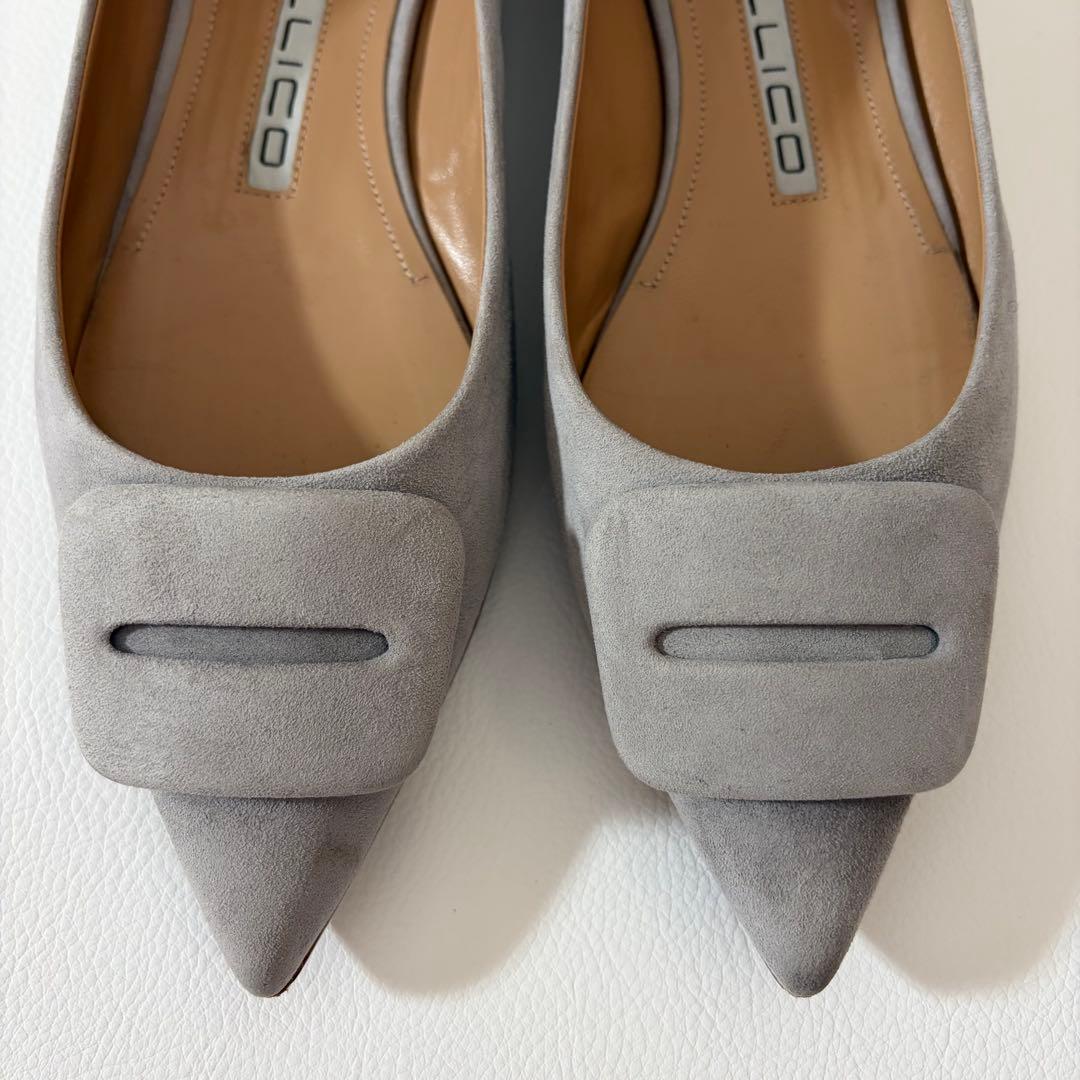 美品　ペリーコ　アネッリ　フィビア　スエード　フラット　パンプス