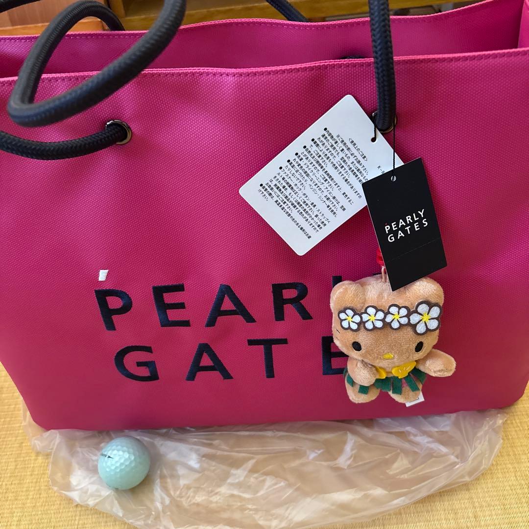 パーリーゲイツ　ロッカーバック ピンク　ショッパー風バック(中)ユニセックス