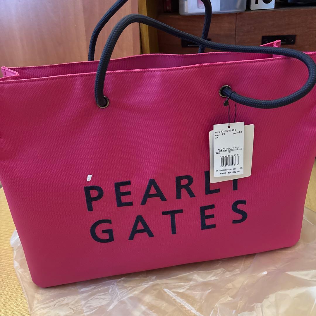 パーリーゲイツ　ロッカーバック ピンク　ショッパー風バック(中)ユニセックス