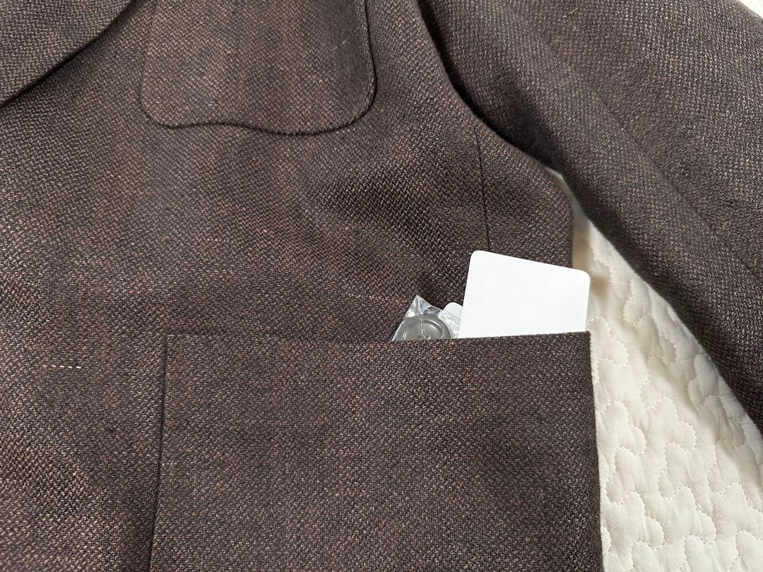 TOPDAYFUL Boyfriend Linen Jacket ブラウン36