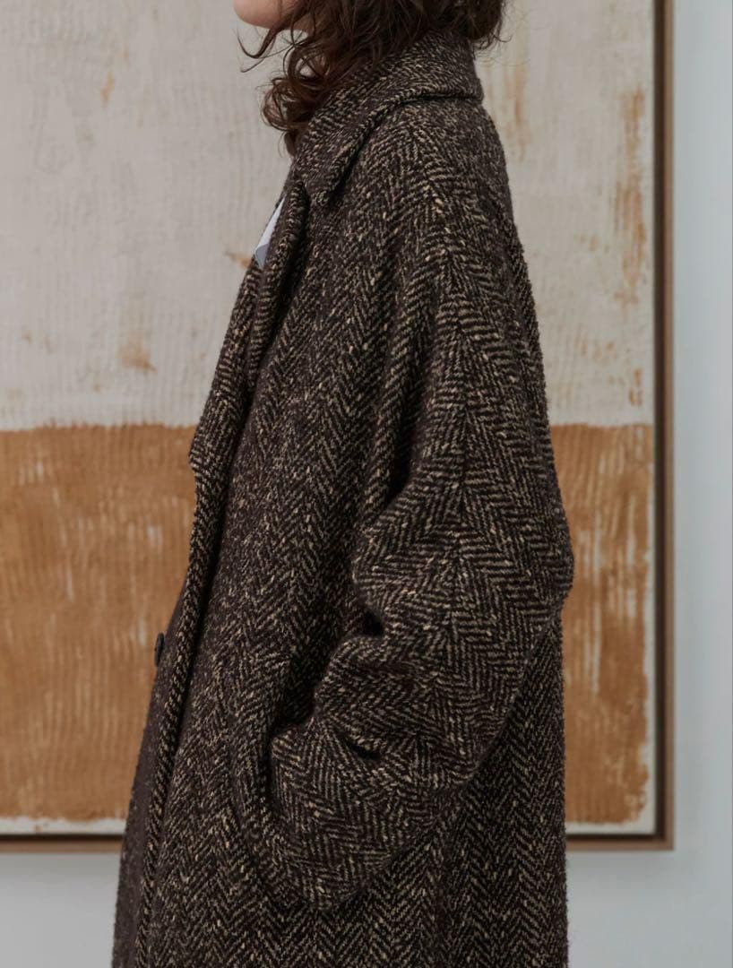 TICCA ミックスツイードテントコート