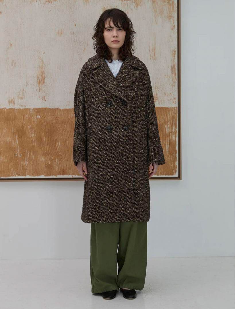 TICCA ミックスツイードテントコート
