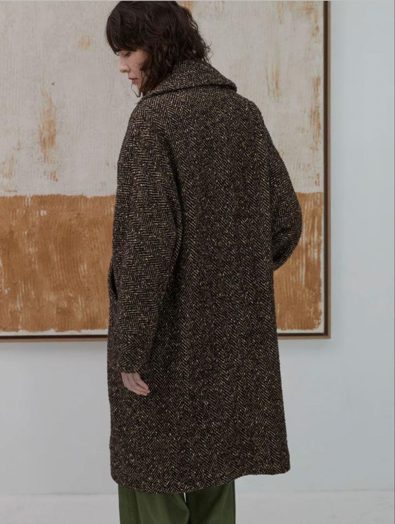 TICCA ミックスツイードテントコート