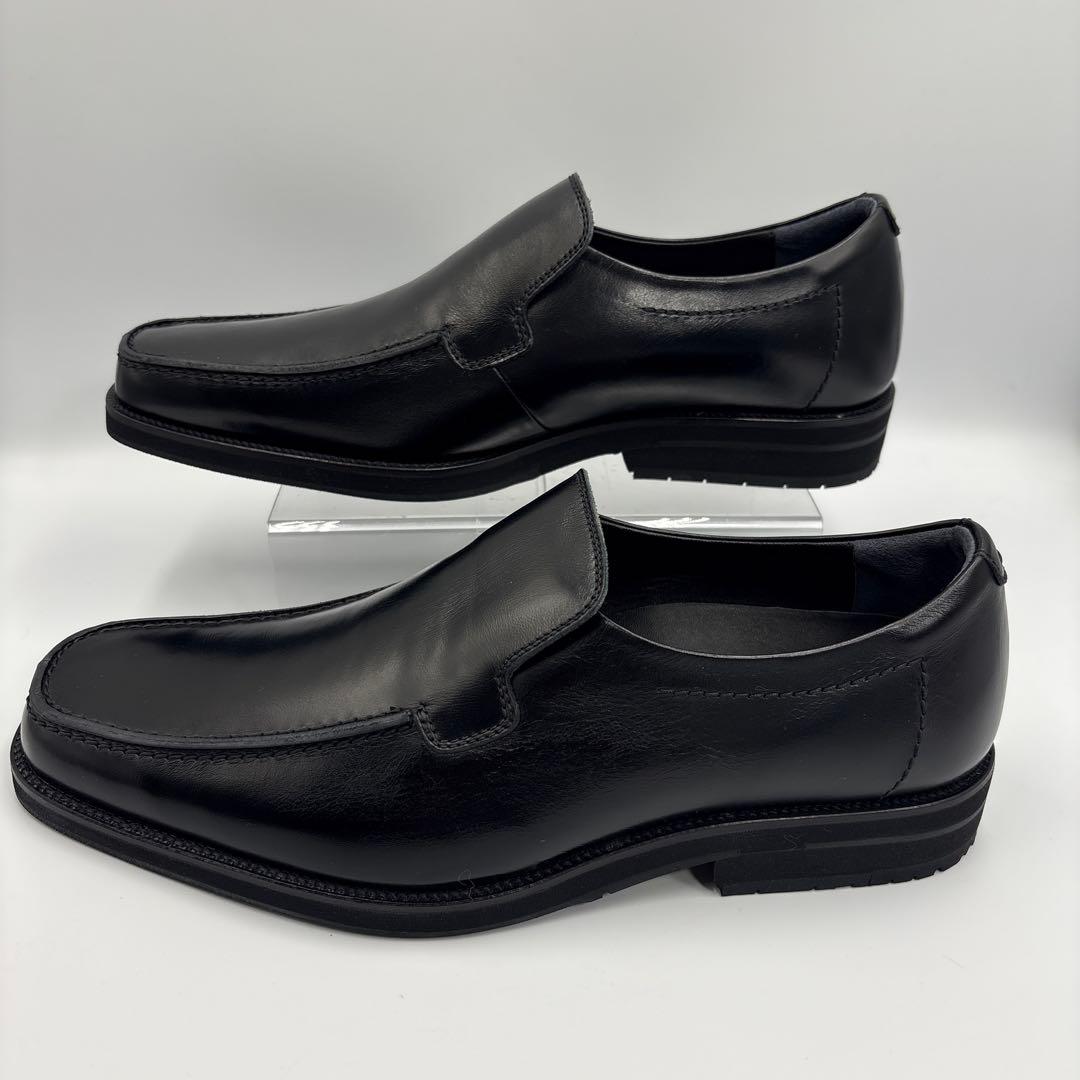 未使用✨アシックス　ランウォーク 黒　レザー　ビジネスシューズ　ローファー