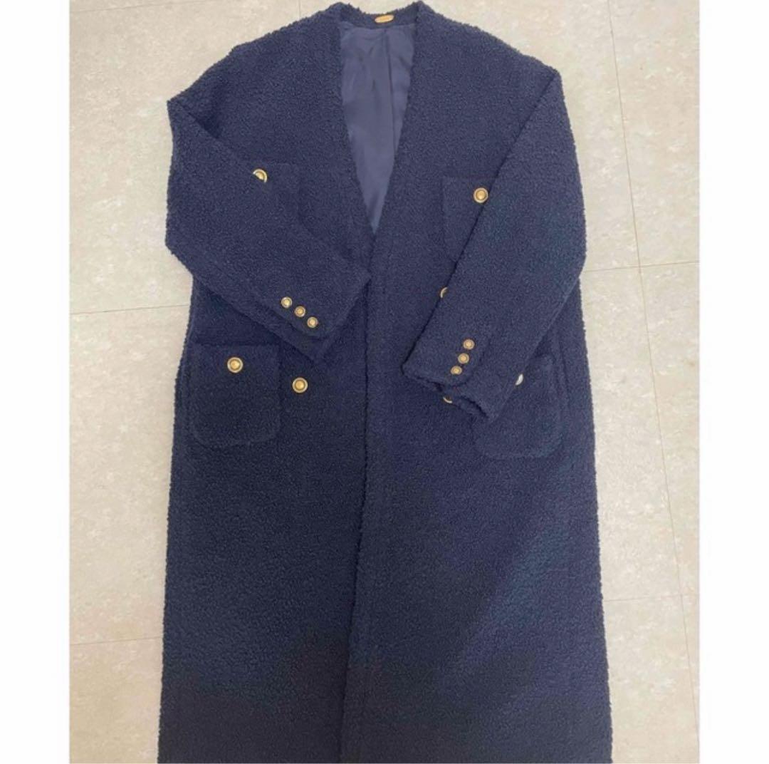 muse de Deuxieme Classe tweed Vネックコート