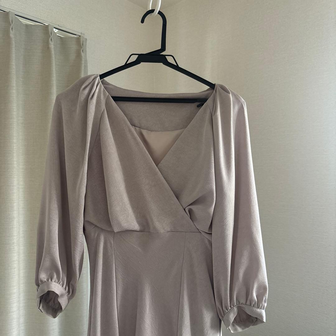 anuans クラッシュサテンマーメイドワンピース