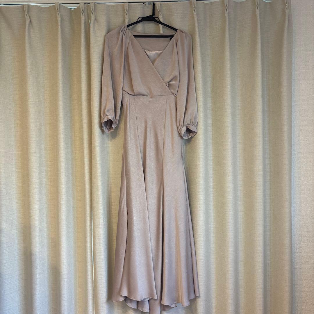 anuans クラッシュサテンマーメイドワンピース