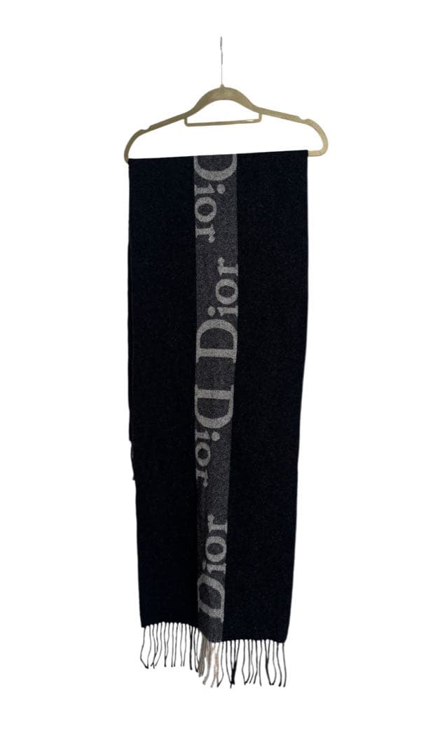 スコットランド製 ウール カシミア混 Christian Diorマフラー