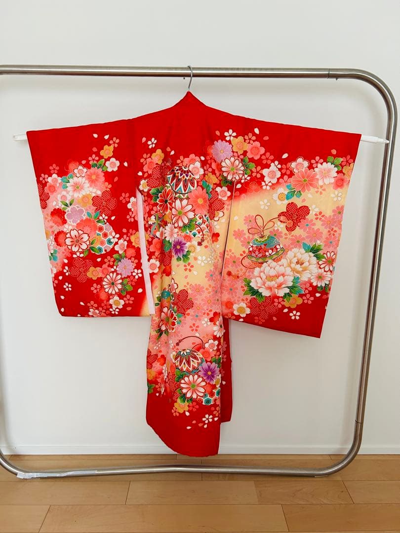 七五三 3歳 女の子 着物 被布 小物セット 美品
