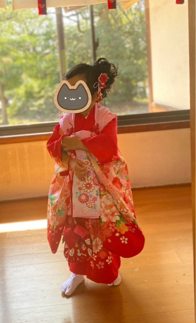 七五三 3歳 女の子 着物 被布 小物セット 美品