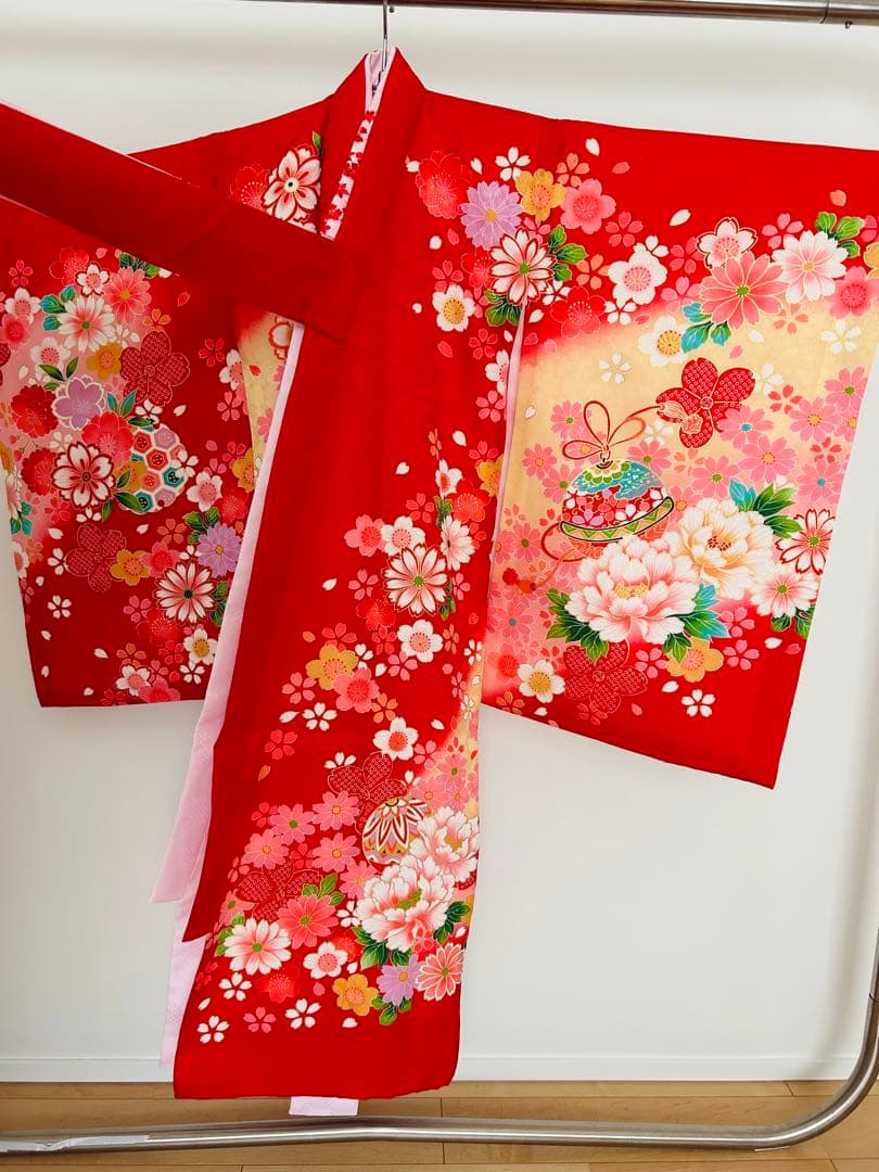 七五三 3歳 女の子 着物 被布 小物セット 美品