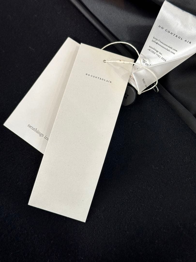 NO CONTROL AIR ノーカラージャケット　ウール　黒 Sサイズ