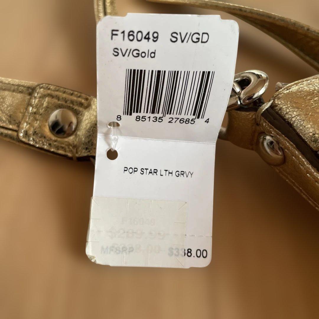 COACH メタリックゴールド ショルダーバッグ