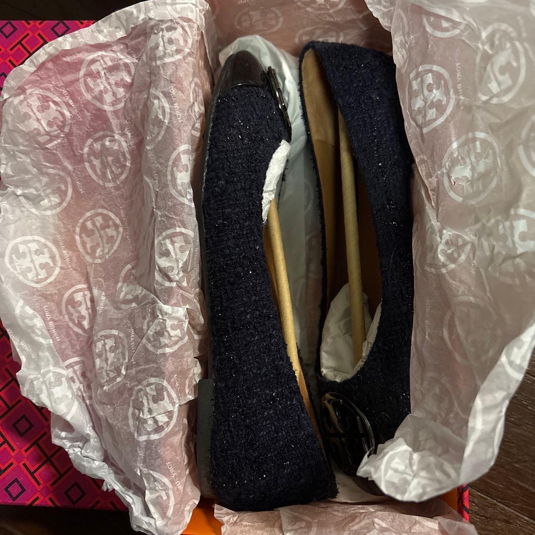 Tory Burch フラットシューズ 5.5 ネイビー