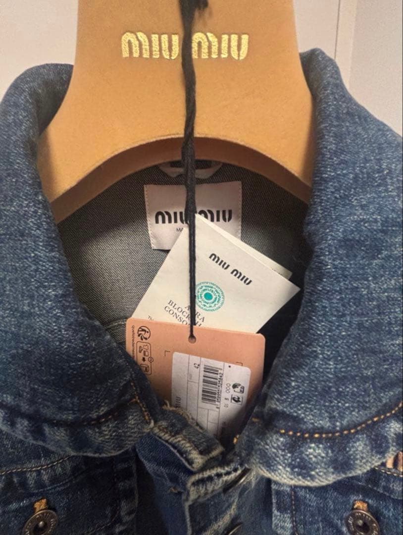 【新品・未使用】MIU MIU／ミュウミュウ　デニムジャケット　サイズ42