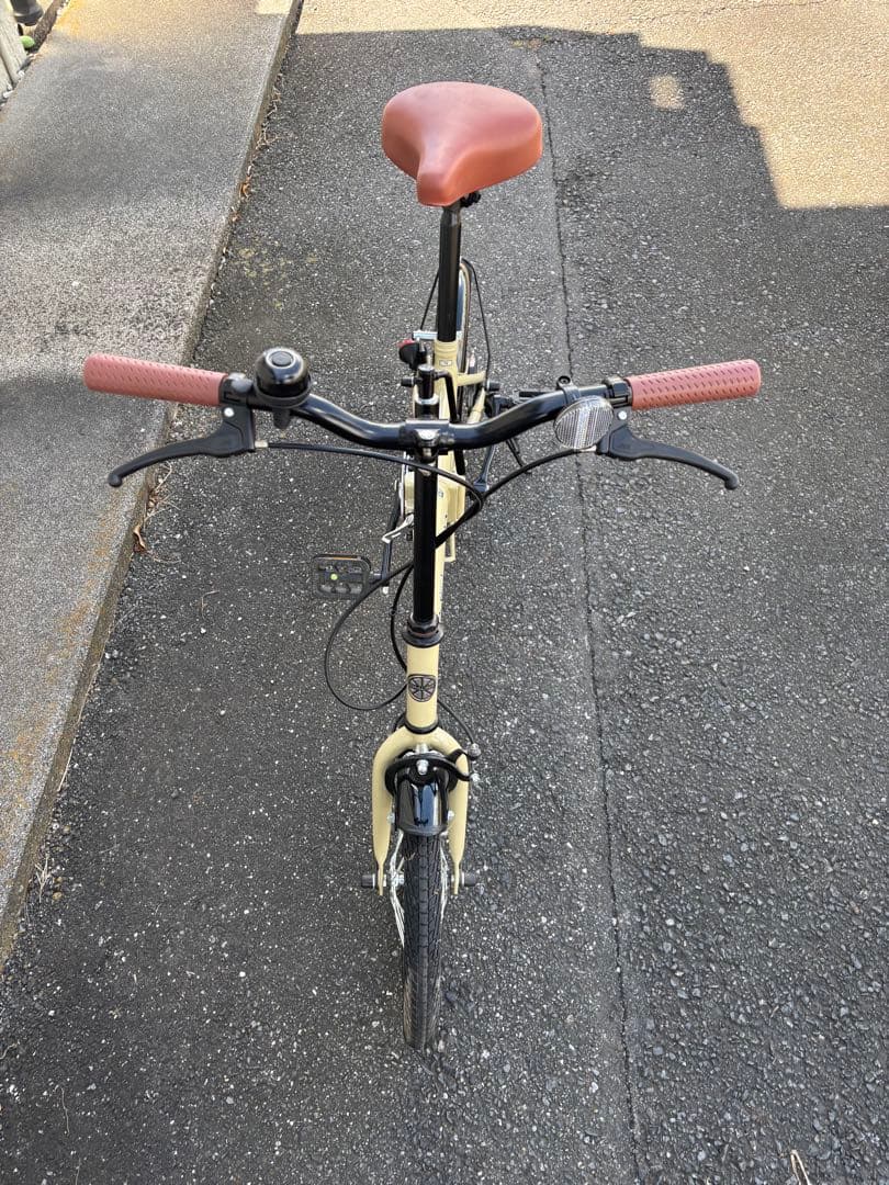 折りたたみ自転車 ベージュ