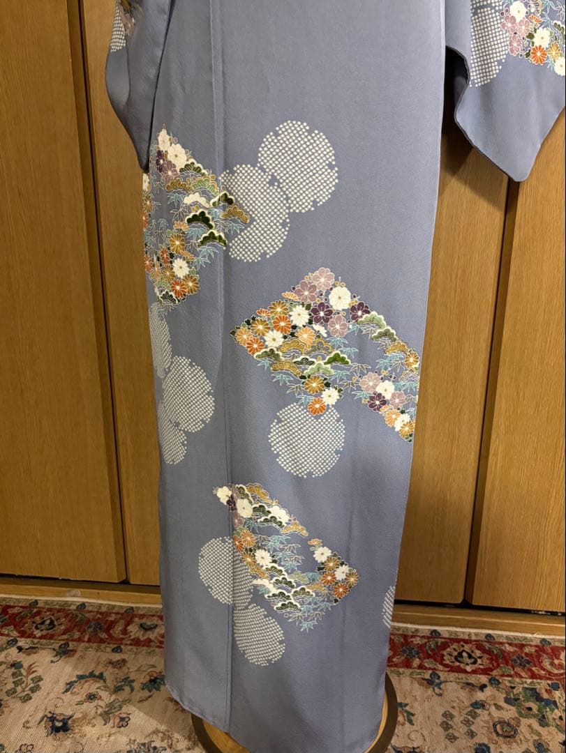 美しい日本の着物【京林】京屋林蔵 友禅と手刺繍　逸品訪問着　4点セット