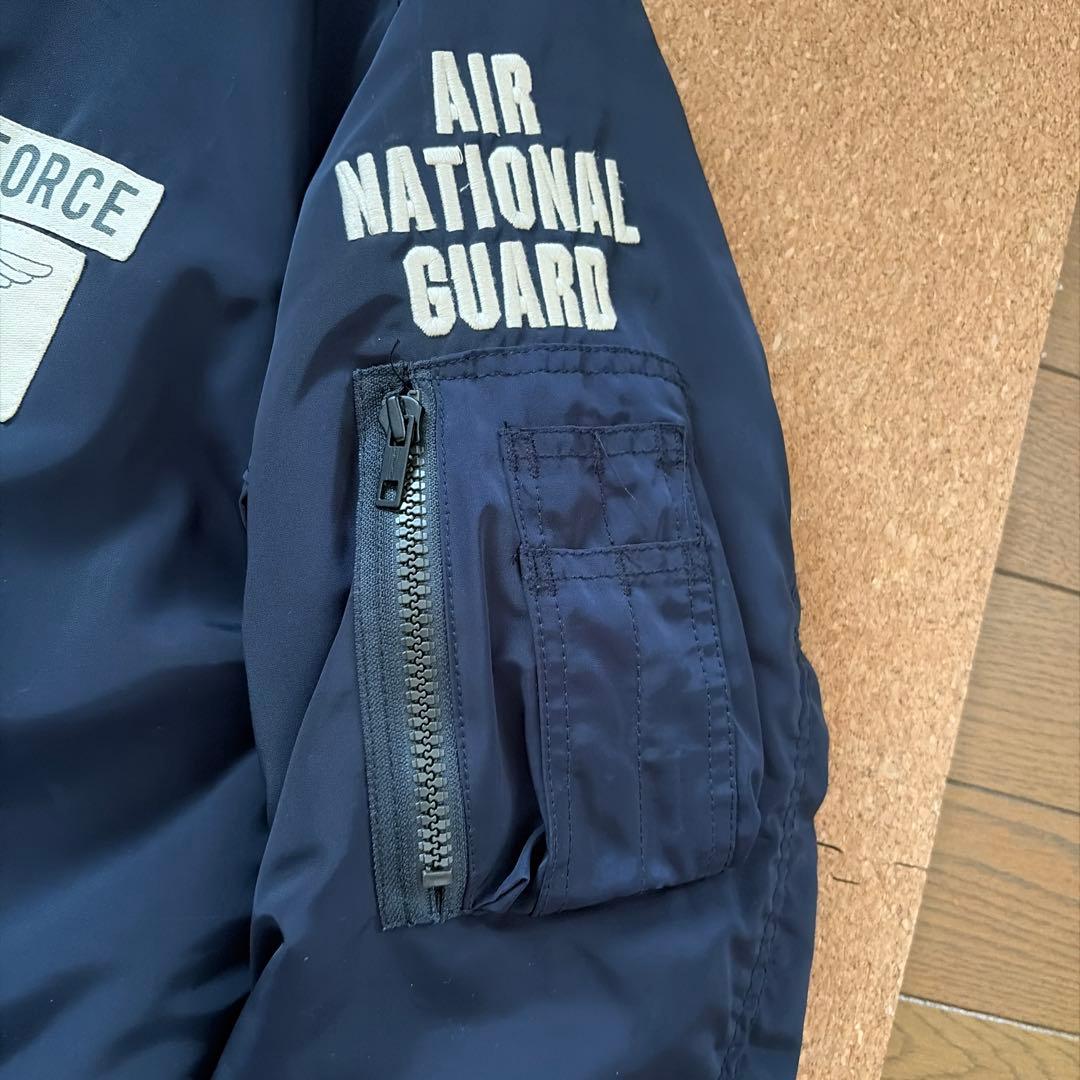 希少 アヴィレックス MA-1 フライトジャケット N.Y.A.N.G 刺繍 紺