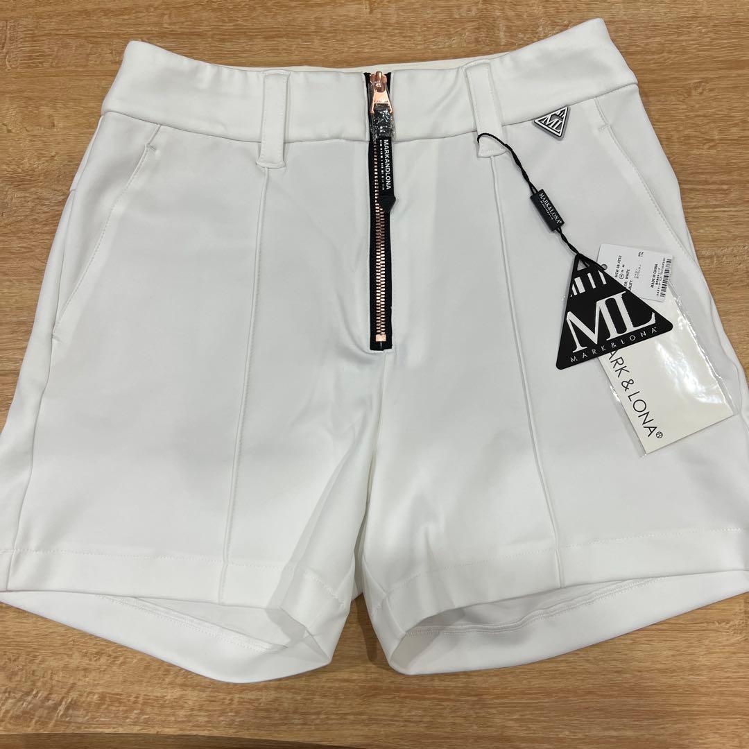 マーク＆ロナ ハーフパンツ S (ホワイト) 新品