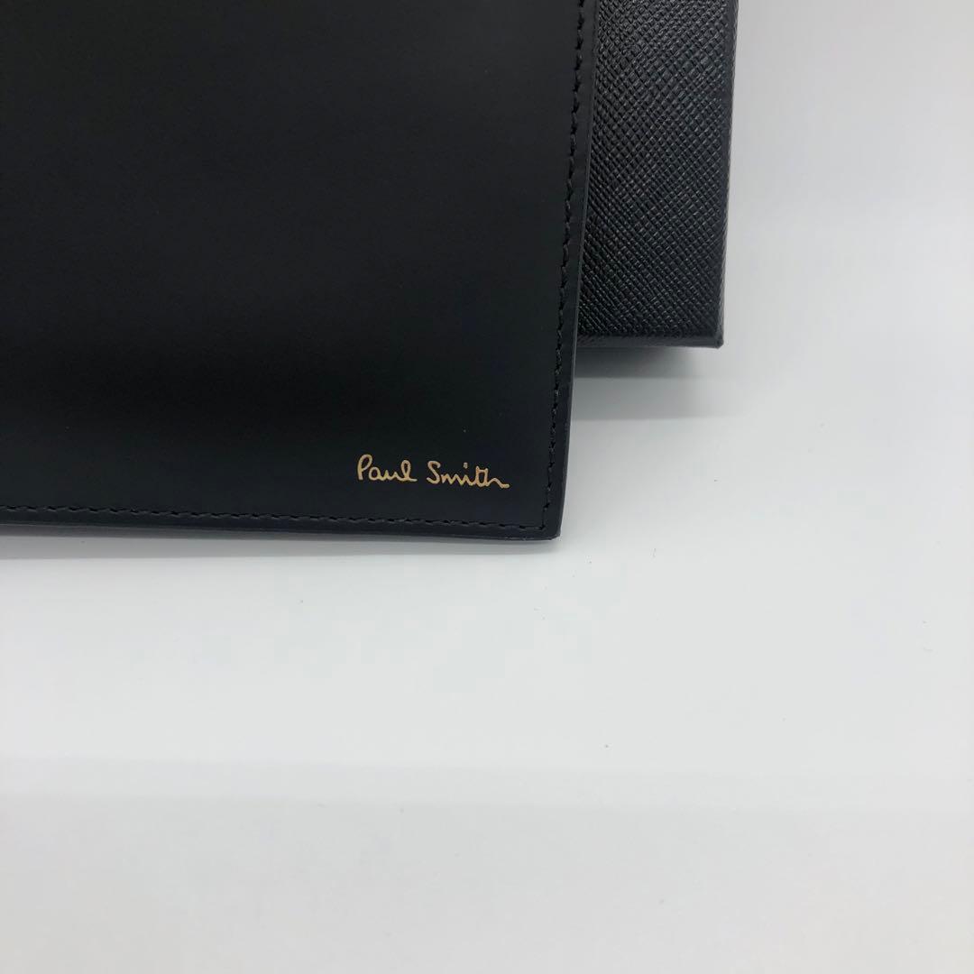 希少・未使用品☆ポールスミス ミニクーパー　レザー二つ折り財布　ブラック