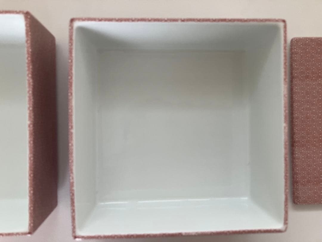 タイムアンドスタイル重箱　赤絵 / 菱結　中（二段）