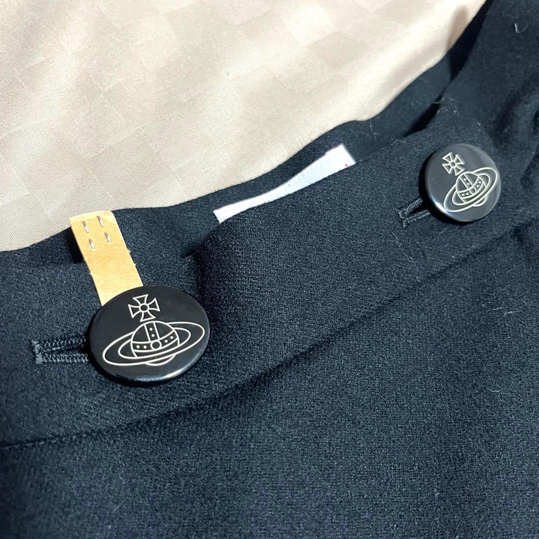 美品 vivienne westwood ラップスカート 黒 オーブ サイズ1