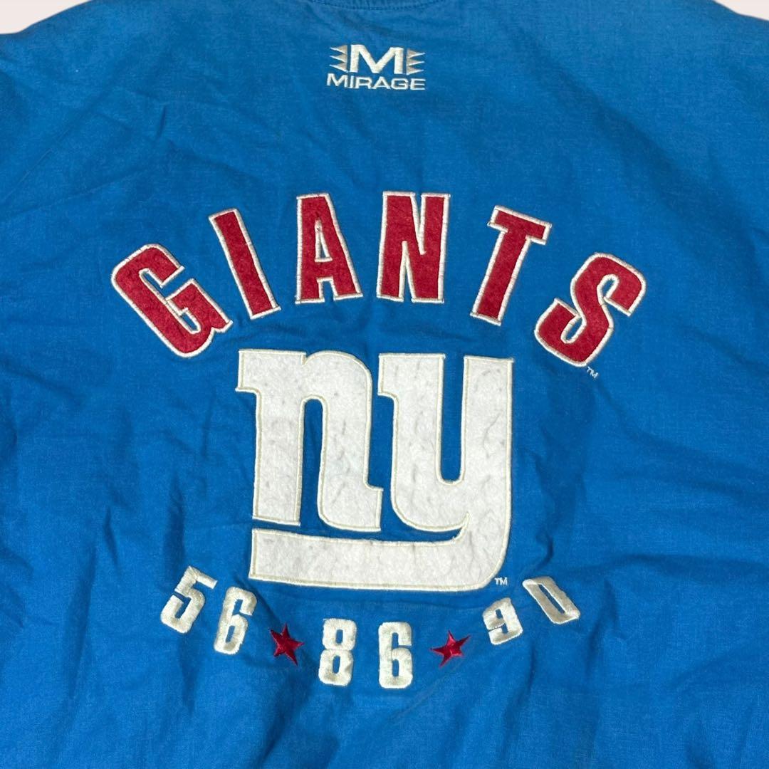 【90s古着】ニューヨークジャイアンツ　ミラージュ製　刺繍ロゴ　中綿スタジャン